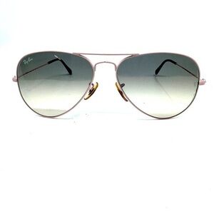 RAY BAN RB3025 Aviator Sunglasses PINK METALLIC FRAMES Gray Lens H11832